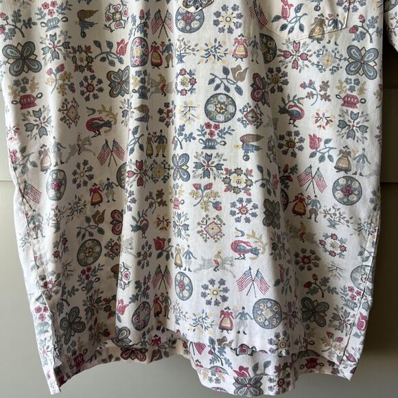 VTG Reyn Spooner Shirt Mens Small Hawaiian Short Sleeve Button Up US Flag Eagle - Picture 6 of 11